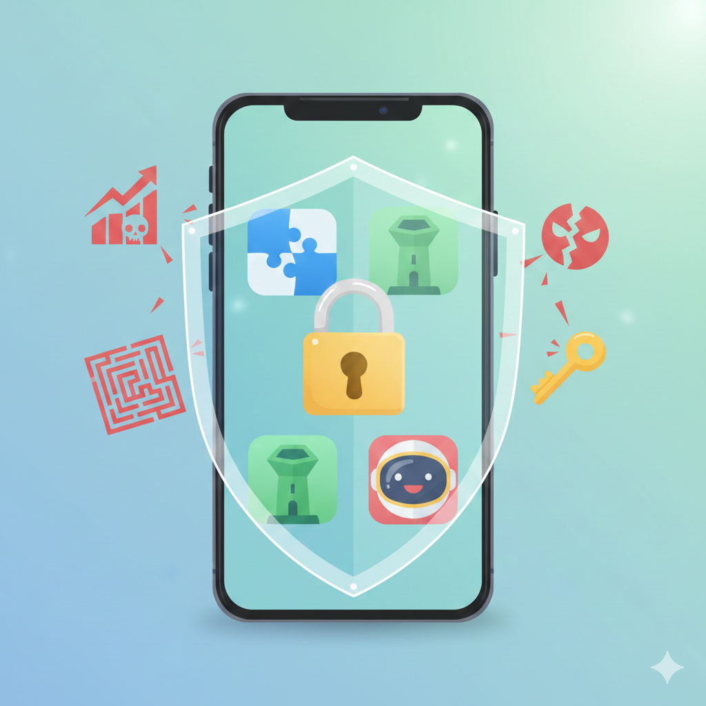 smartphone screen showing a clean, well-designed game store page